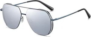 Cyxus Aviator Sunglasses for Men Polarized UV400 Protection Military Pilot Sunglasses Trendy for Driving Hiking