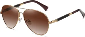 Cyxus Polarized Aviator Sunglasses for Men Women UV400 Protection Aviators Glasses for Driving Hiking Travel