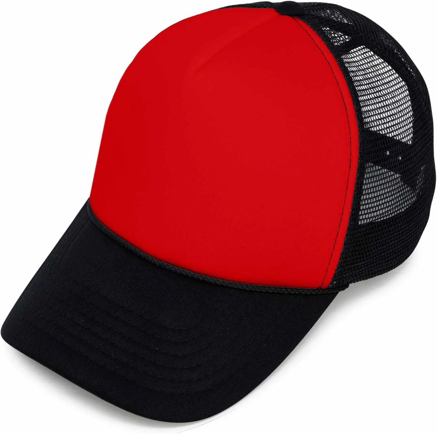 DALIX Two Tone Trucker Hat Summer Mesh Cap with Adjustable Snapback Strap