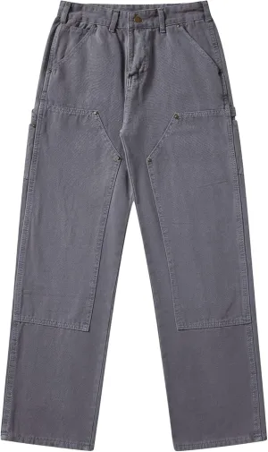 DGHM-JLMY Men's Workwear Carpenter Jeans Relaxed Fit Work Pants Jean Double-Front Utility Logger Jean Trousers