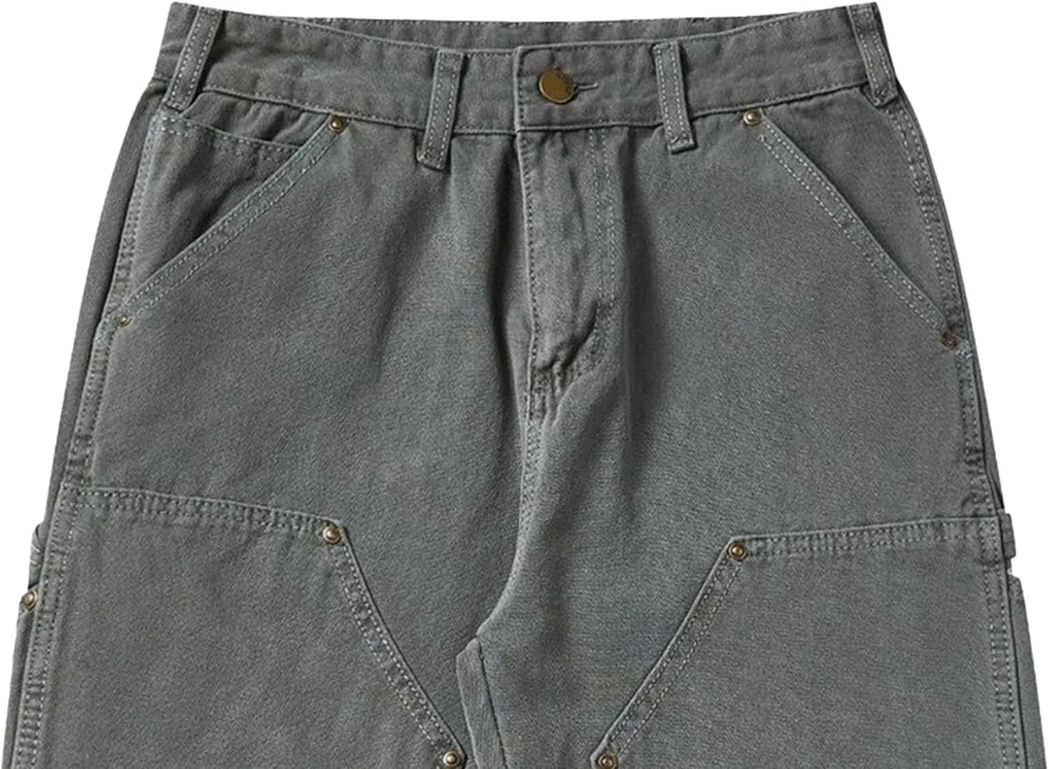 DGHM-JLMY Men's Workwear Carpenter Jeans Relaxed Fit Work Pants Jean Double-Front Utility Logger Jean Trousers