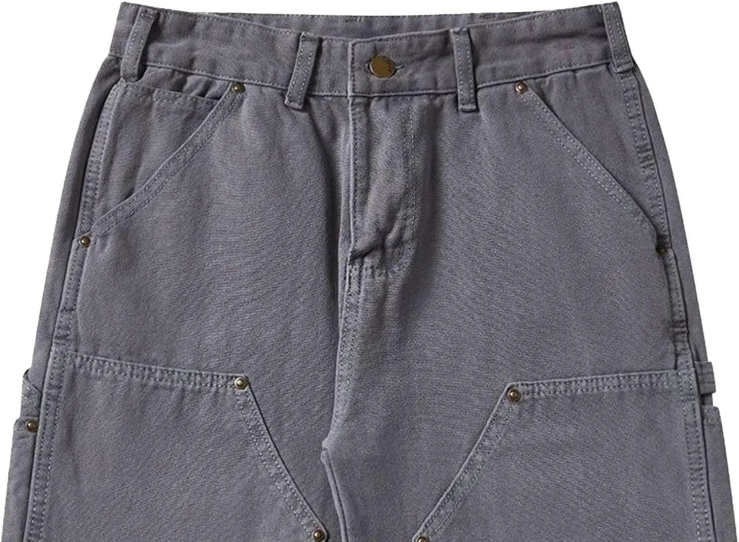 DGHM-JLMY Men's Workwear Carpenter Jeans Relaxed Fit Work Pants Jean Double-Front Utility Logger Jean Trousers