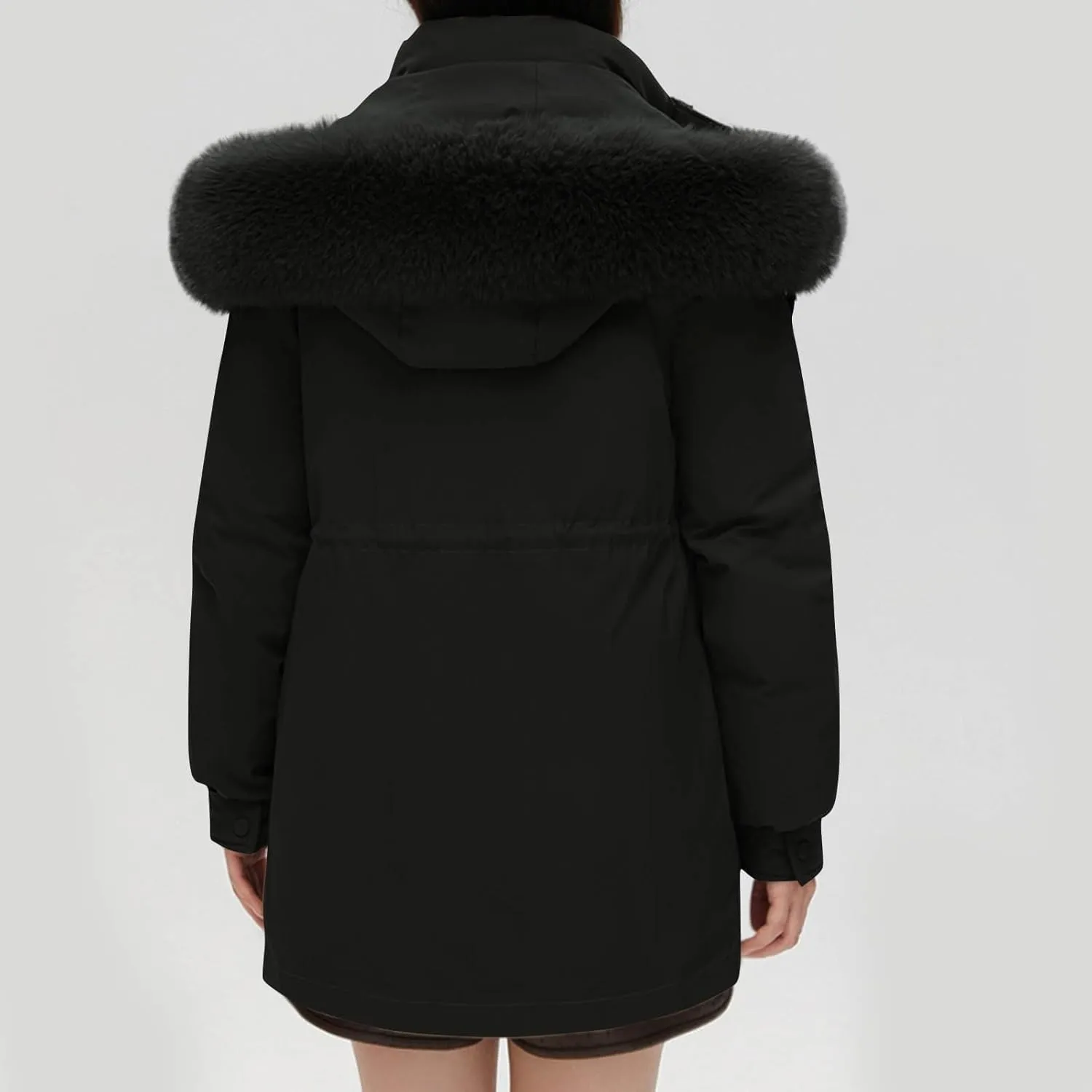 Down jackets down jacket Winter Puffer Jackets For Women Warm Thicken Parka Coat With Removable Fur Hood