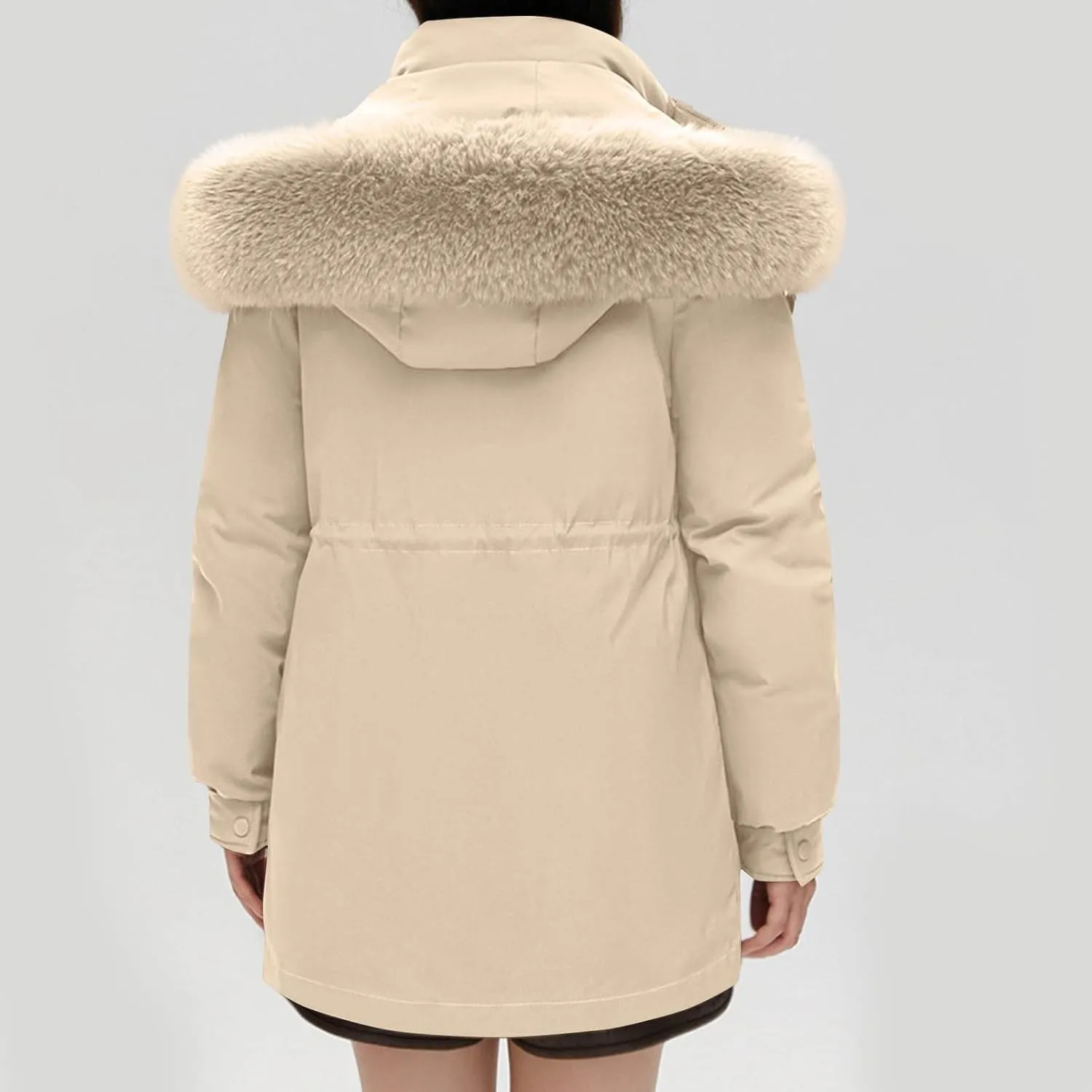 Down jackets down jacket Winter Puffer Jackets For Women Warm Thicken Parka Coat With Removable Fur Hood