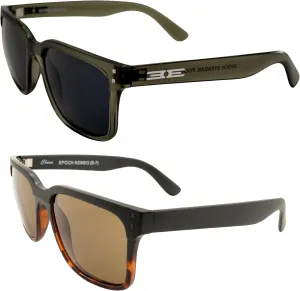 Epoch Eyewear Romeo Polarized Sport Motorcycle Sunglasses 2 Pair Gray w/Hydrophobic Smoke Lens & Tortoise w/Hydrophobic Brown Lens