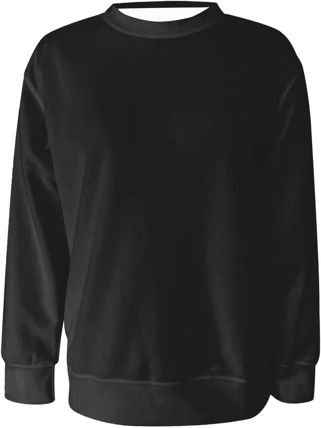 Fall Crewneck Sweatshirts Women Lightweight Pullover Solid Winter Sweatshirt Oversized Long Sleeve Tops Dressy Casual