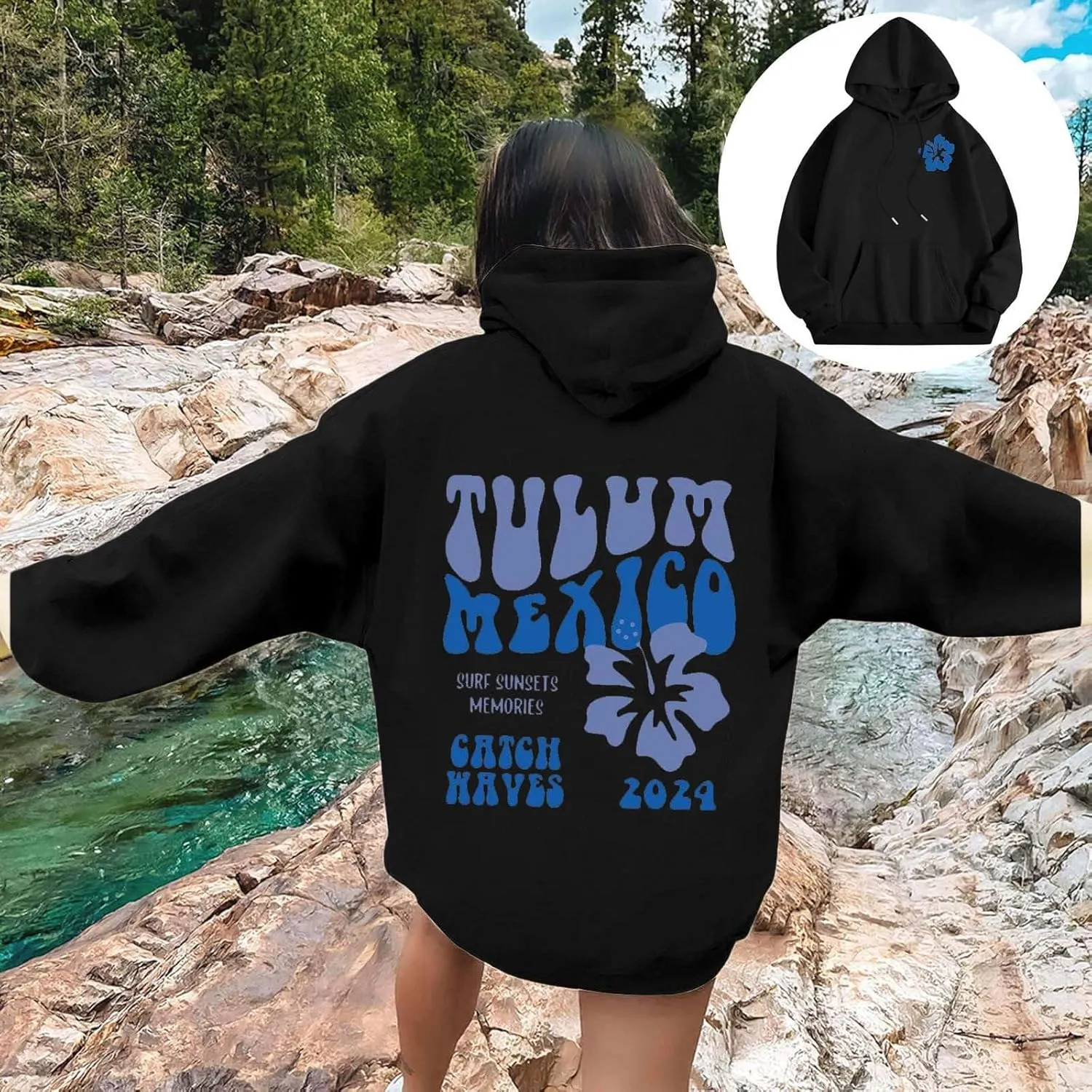 Fall Oversized Casual Sweatshirts with Pocket Women's Long Sleeved Solid Lightweight Pullover Loose Sweatshirt