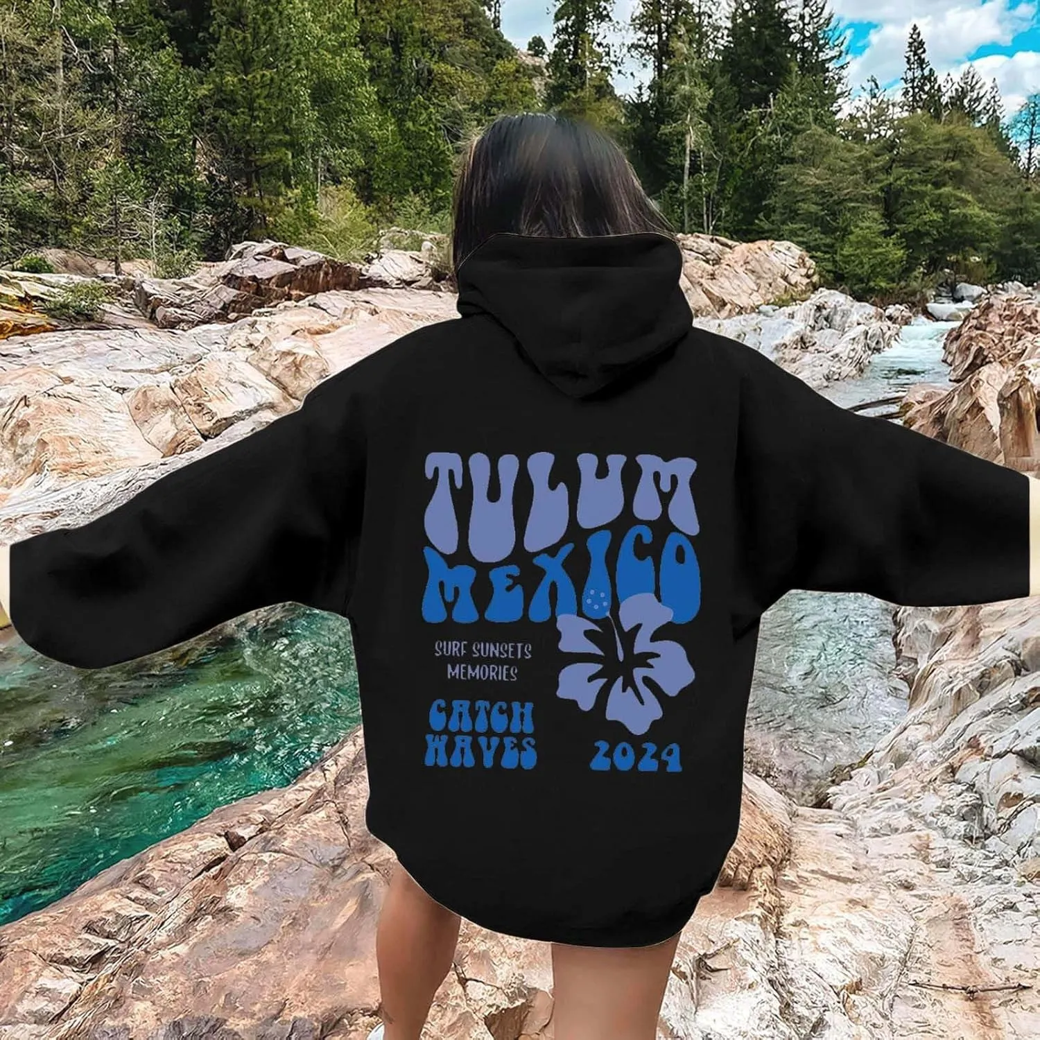 Fall Oversized Casual Sweatshirts with Pocket Women's Long Sleeved Solid Lightweight Pullover Loose Sweatshirt