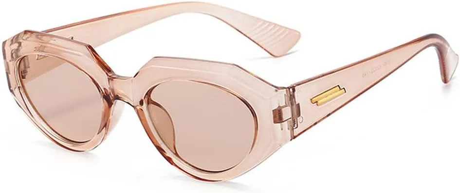 Fashion Punk Oval Sunglasses Women Vintage Cat Eye Sunglasses Men Steampunk Leopard Glasses UV400 Eyewear