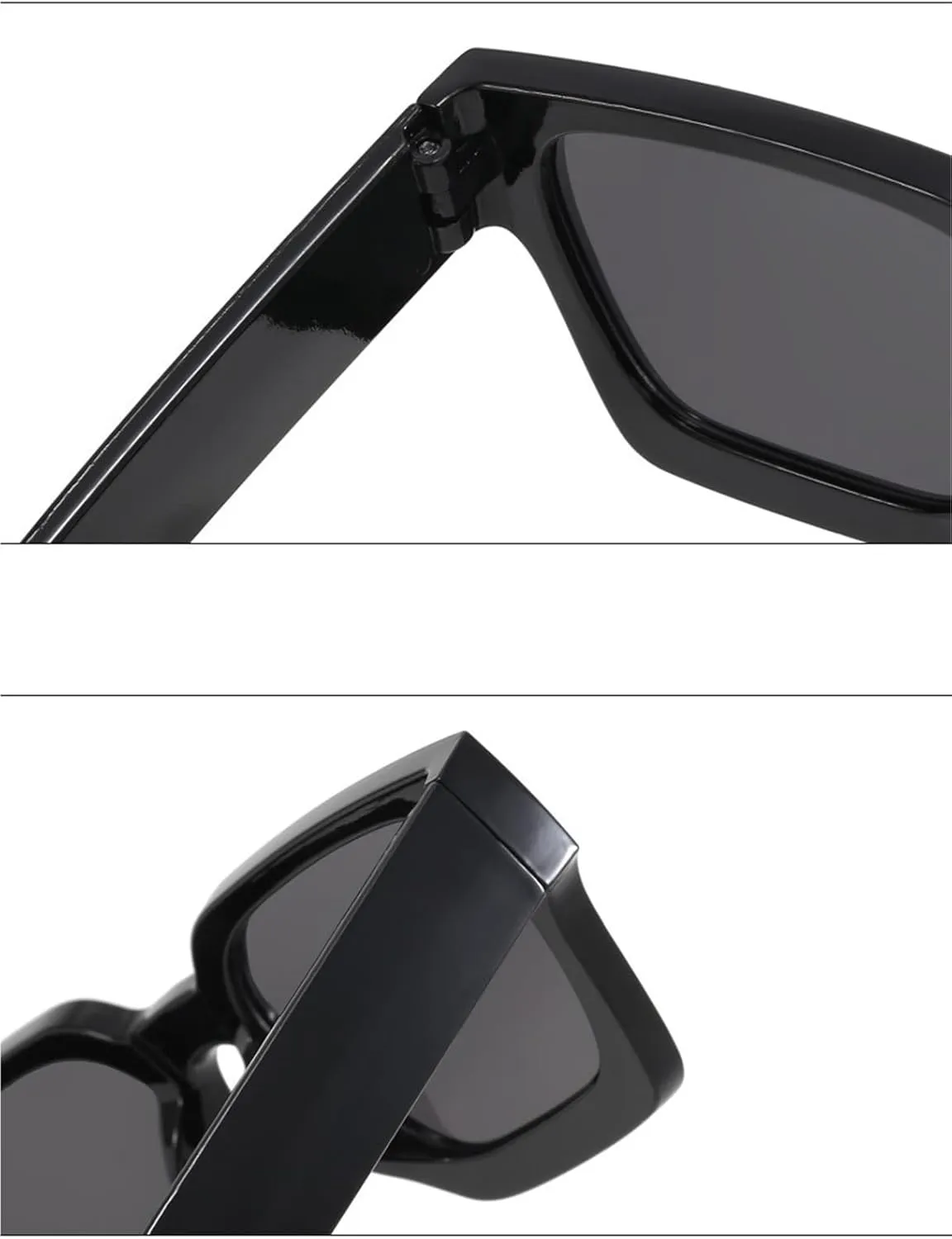 Fashion Square Large Frame Sunglasses Men And Women Gray Driving Party Photo Vacation Sun Glasses