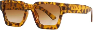 Fashion Square Large Frame Sunglasses Men And Women Gray Driving Party Photo Vacation Sun Glasses