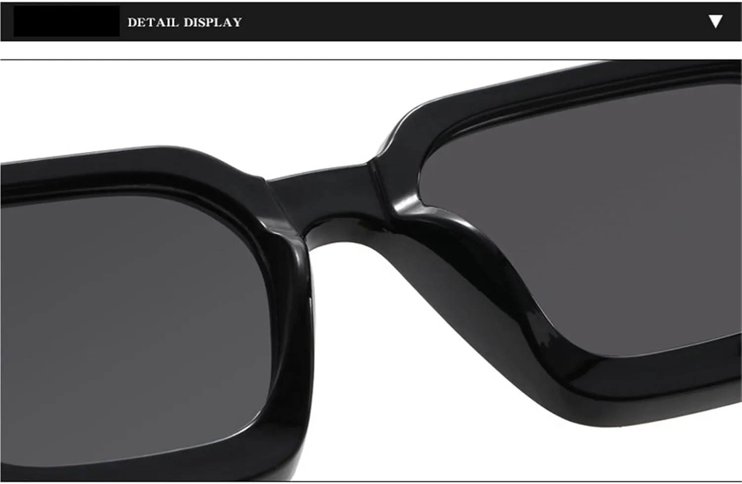 Fashion Square Large Frame Sunglasses Men And Women Gray Driving Party Photo Vacation Sun Glasses
