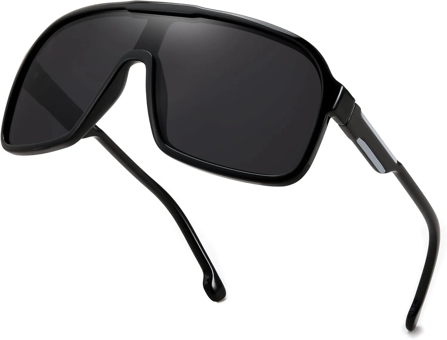 FEISEDY Fashion Polarized Sunglasses Oversized One Piece Reflective Lens Sports Sun Glasses B0122