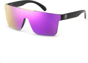 FEISEDY Men Sunglasses Polarized Oversized Square Flat Top Cycling Running Fishing Golf Hiking Sports B2990
