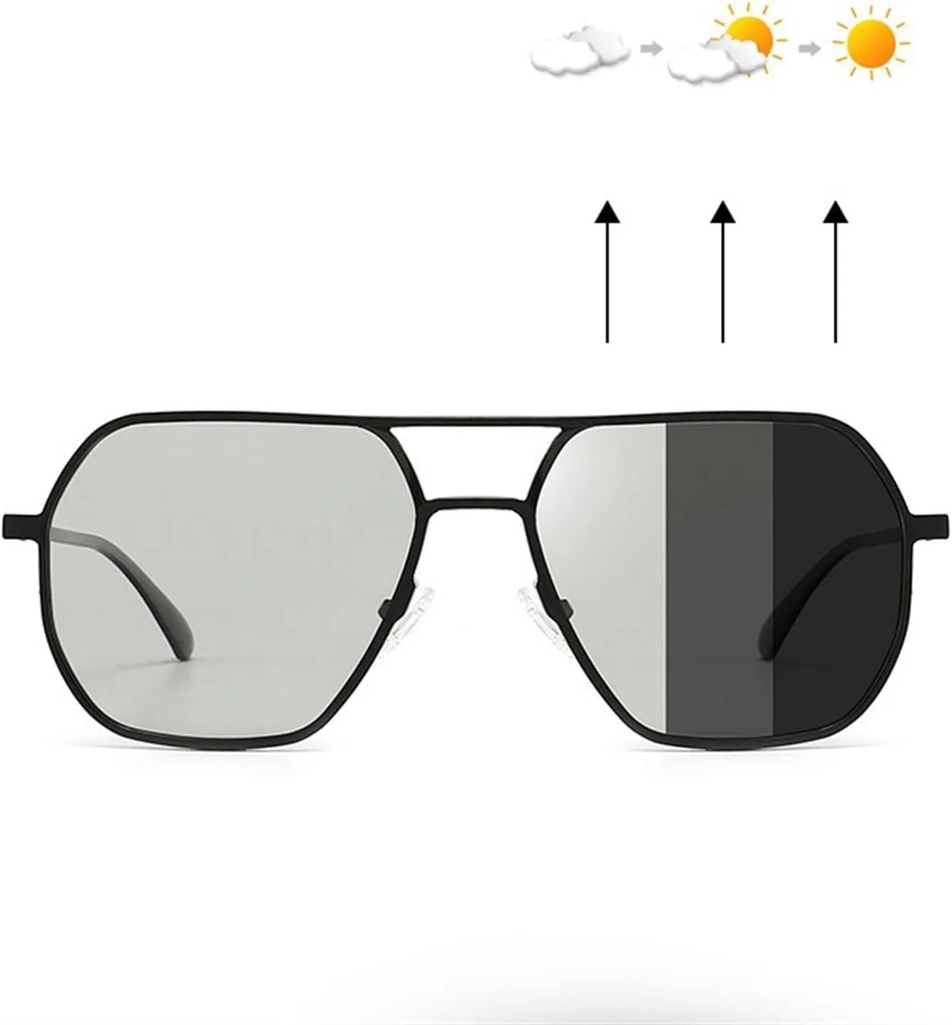 FHKQMLFQ-Retro Polarized Driving Cycling Man Trendy Commuter UV400 Sunglasses Gift