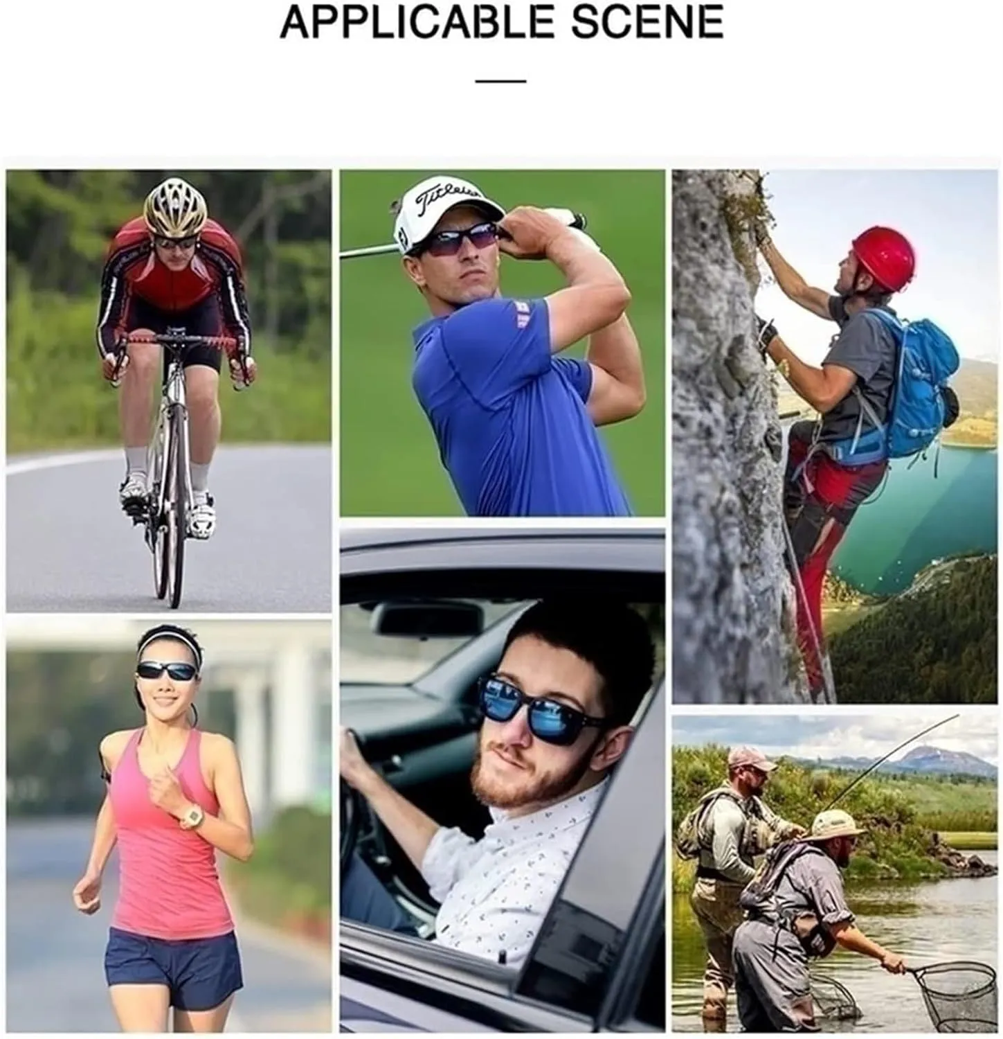 FHKQMLFQ-Retro Polarized Driving Cycling Man Trendy Commuter UV400 Sunglasses Gift
