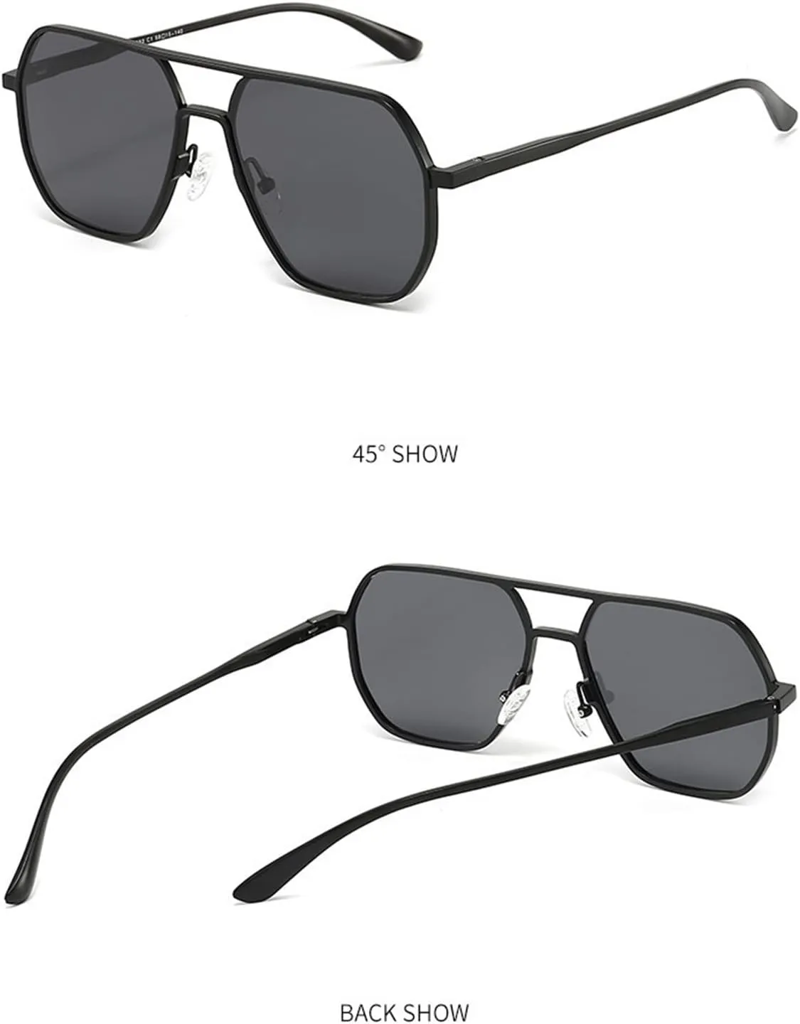 FHKQMLFQ-Retro Polarized Driving Cycling Man Trendy Commuter UV400 Sunglasses Gift