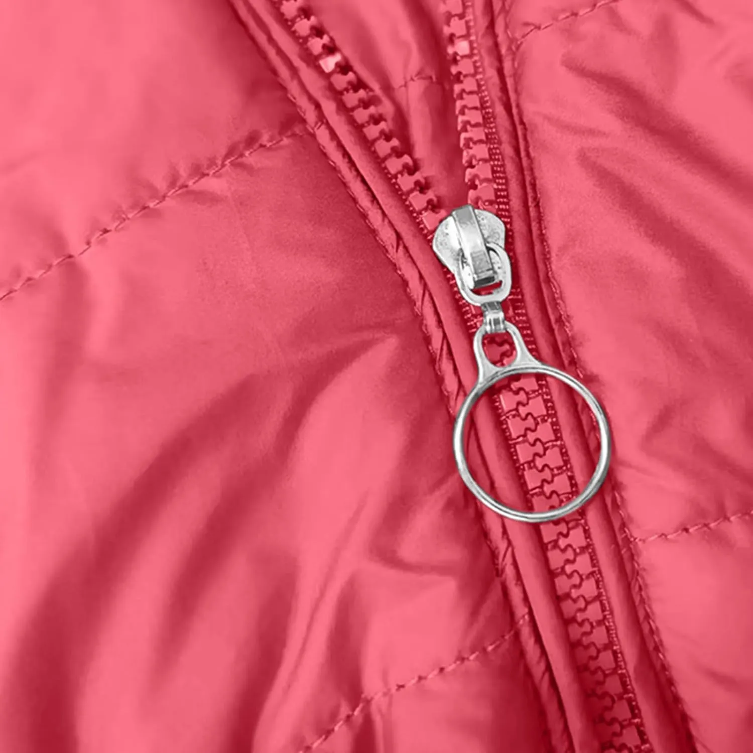 Fleece Lined Down Jacket Women Zip up Puffer Jacket Faux Fur Coat Quilted Insulated Jacket Warm Parka Coat
