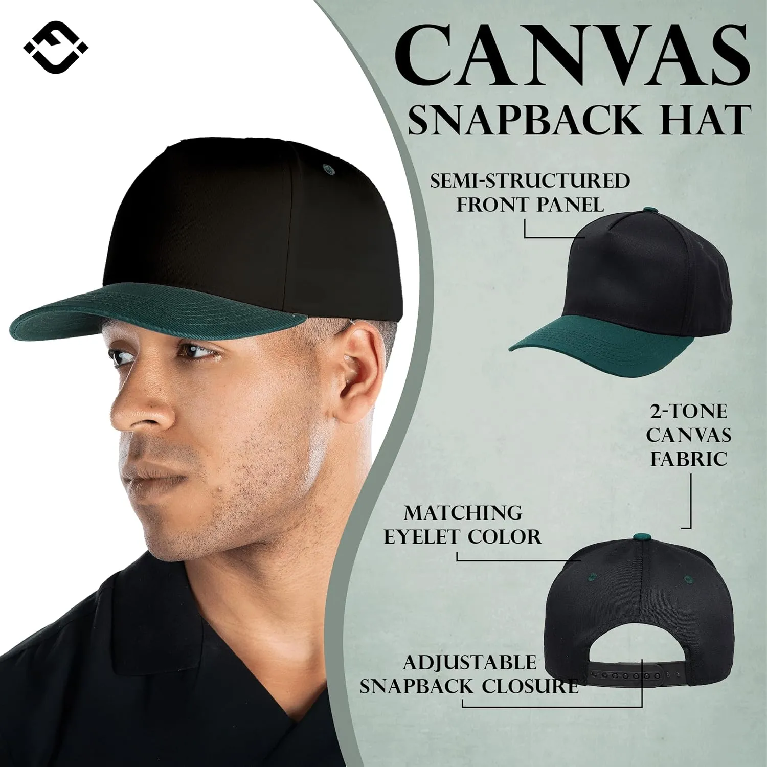Funky Junque Two Tone Vintage Canvas Snapback Hats
