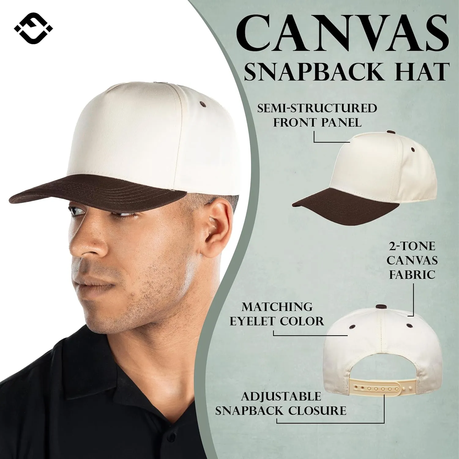Funky Junque Two Tone Vintage Canvas Snapback Hats