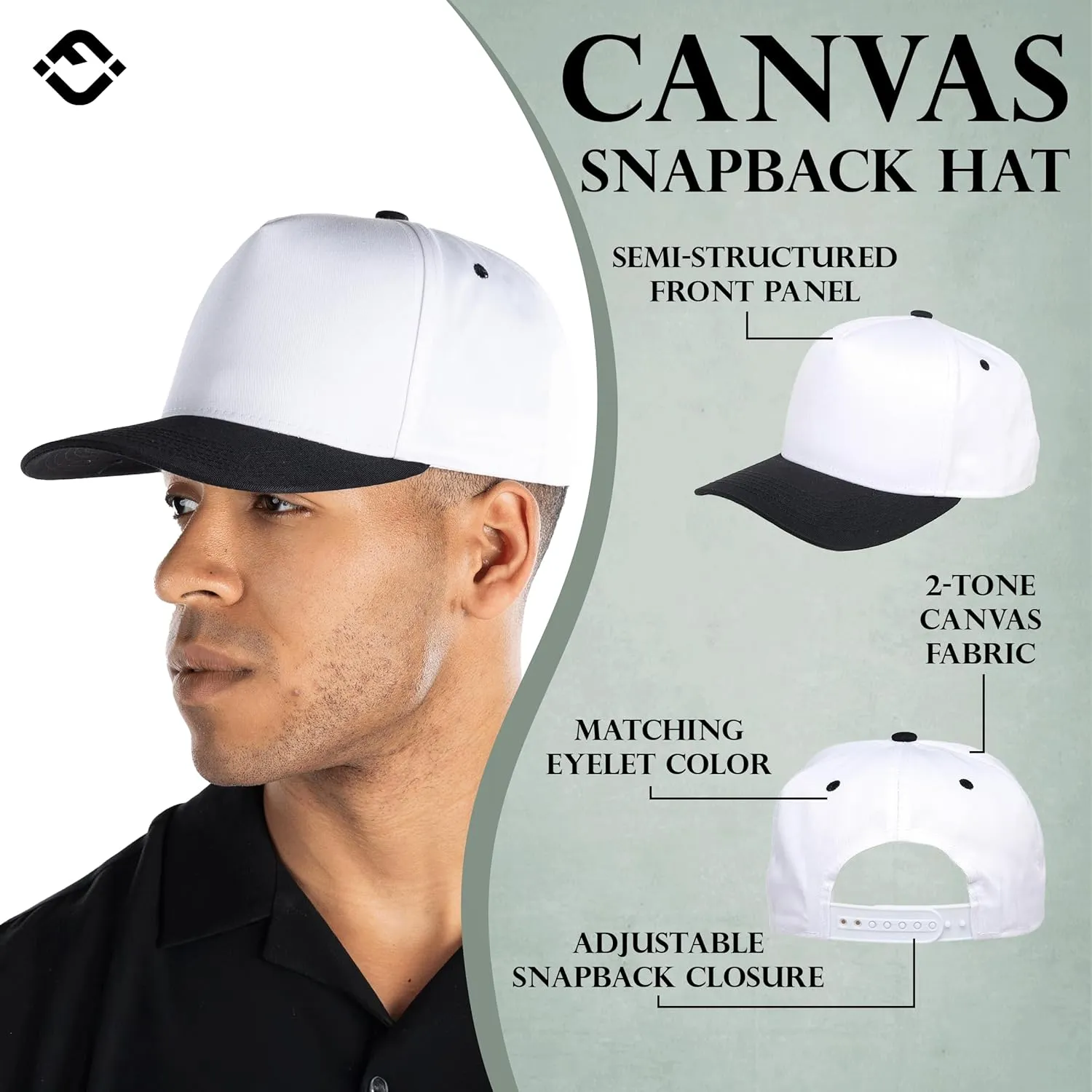 Funky Junque Two Tone Vintage Canvas Snapback Hats