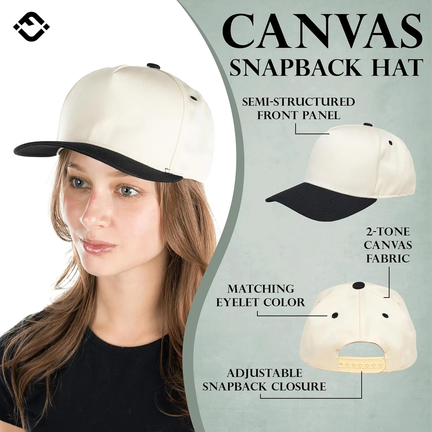 Funky Junque Two Tone Vintage Canvas Snapback Hats