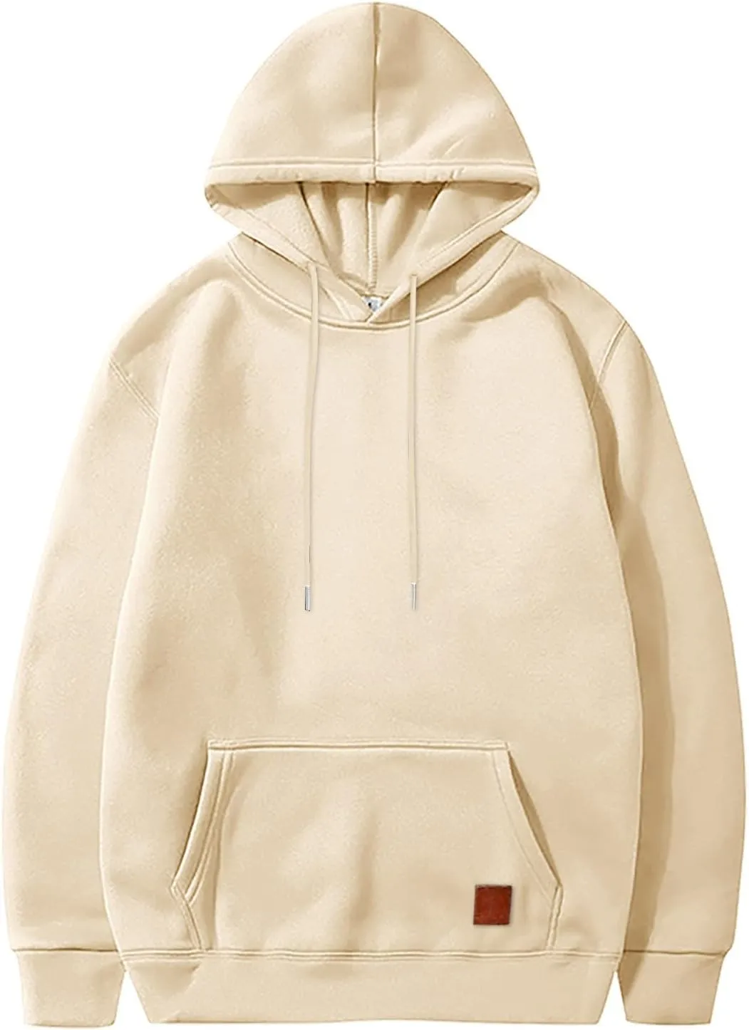 Fxbar Men's Zip-up Hooded Sweatshirts Full-Zip Hoodie Long Sleeve Solid Color Drawstring Casual Hoodies for Men