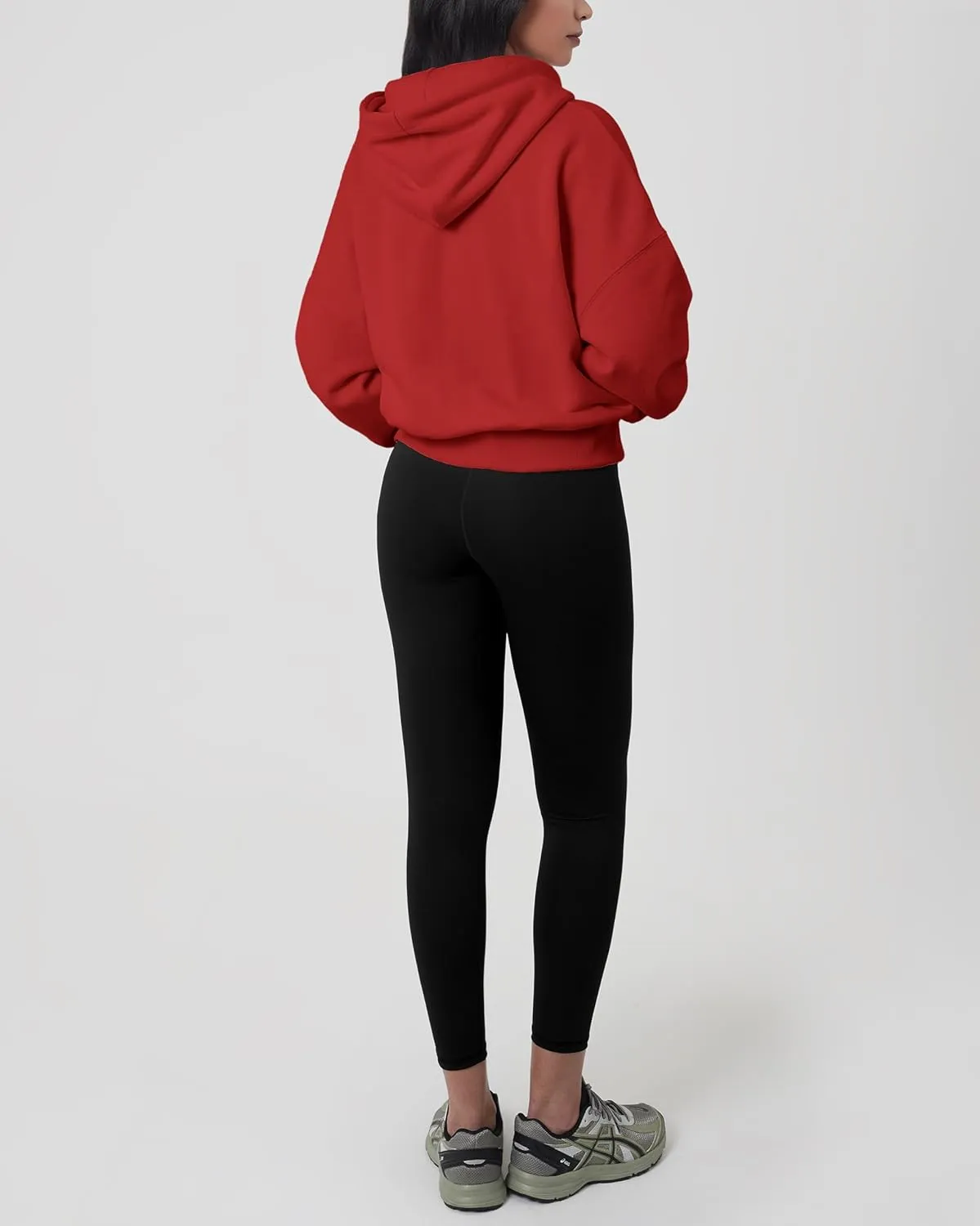 GIVON Oversized Cropped Hoodies for Women Loose Fit Crop Sweatshirts Jackets Fall Outfits Winter Clothes