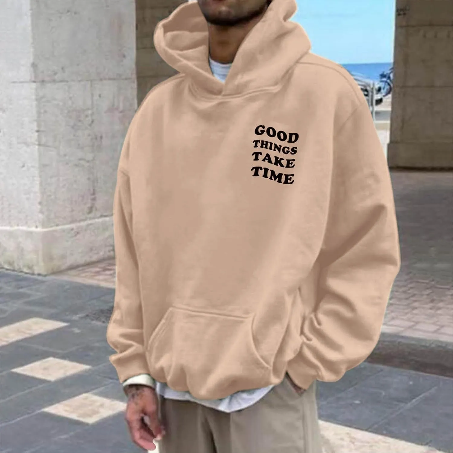 GOFULY Men'S Sweatshirts Fall Gradient Color Hoodie Lightweight Long Sleeve Hoodies Pullover Winter Sweaters With Pockets