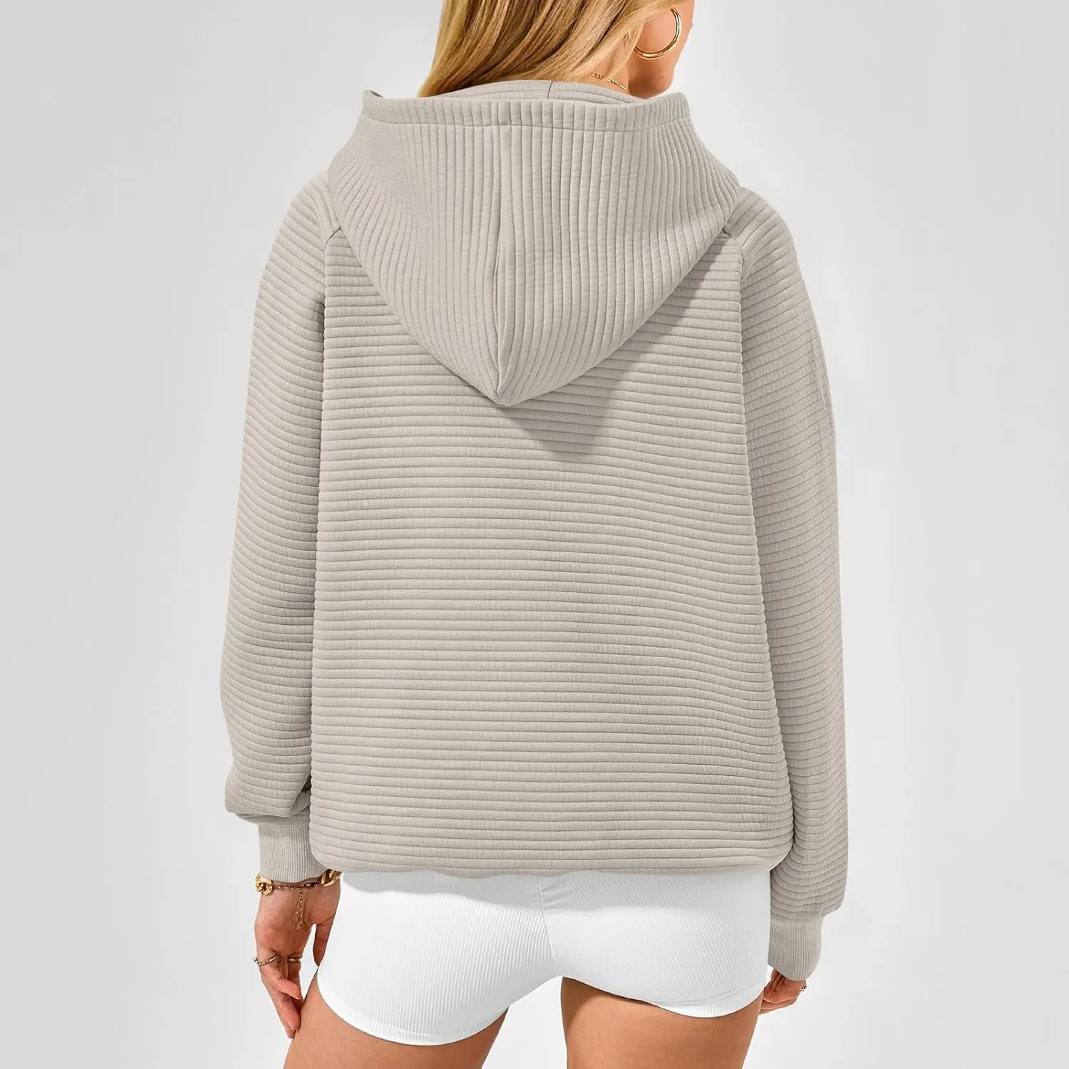 GOFULY Women'S Fashion Hoodies & Sweatshirts Long Sleeve Knit Fall Oversized Sweaters Solid Pullover Sweatshirts With Pockets