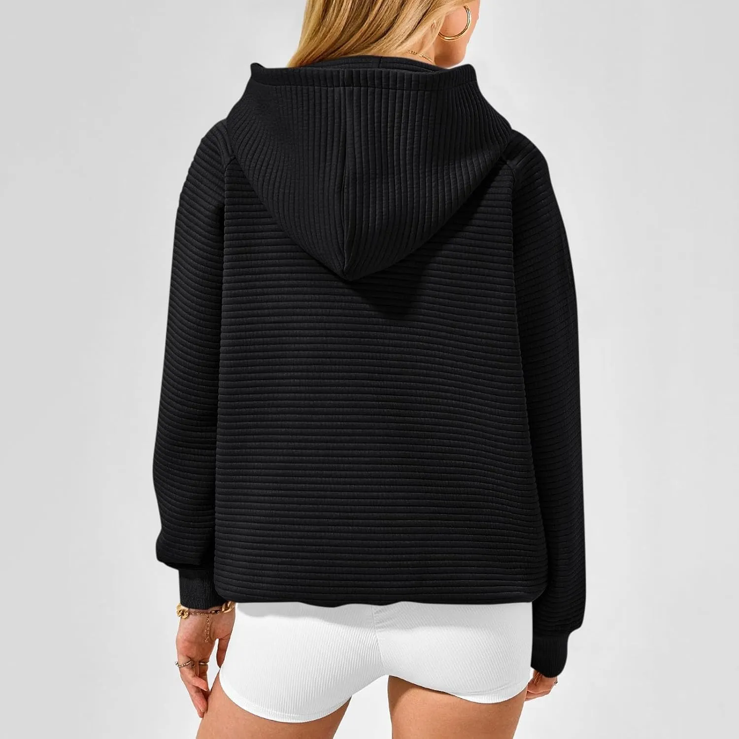 GOFULY Women'S Fashion Hoodies & Sweatshirts Long Sleeve Knit Fall Oversized Sweaters Solid Pullover Sweatshirts With Pockets