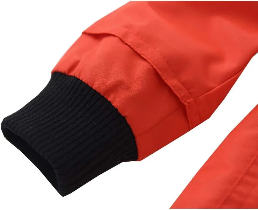 Hiheart Boys Girls Waterproof Hooded Jackets Cotton Lined Rain Jackets