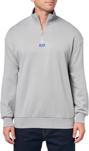 HUGO Men's Twill French Terry Quarter Zip Sweatshirt