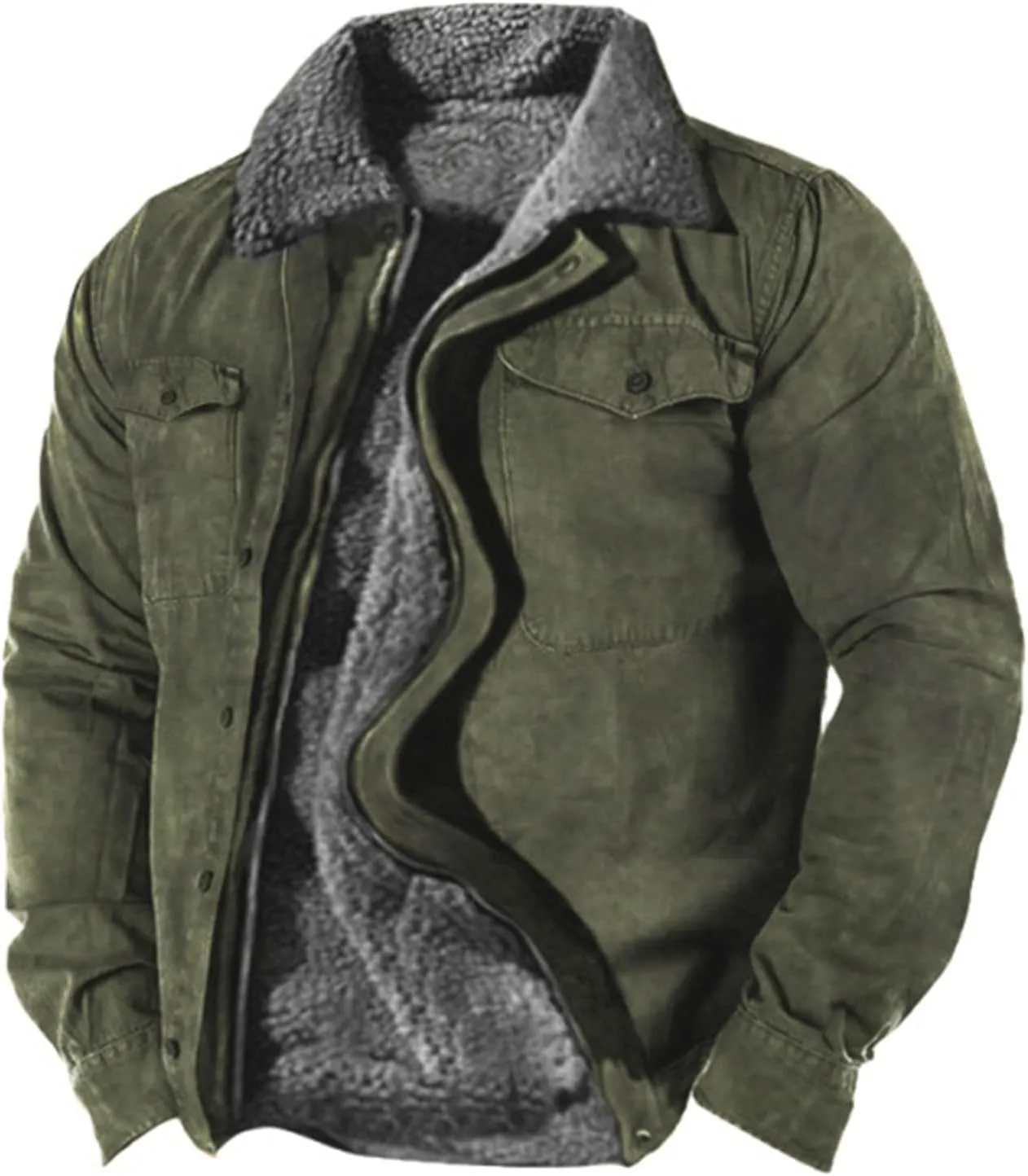 Jackets for Men Sports Sweatshirt Long Sleeve Zipper Loose Cotton Jacket Coat Mens Coats and Jackets Stylish