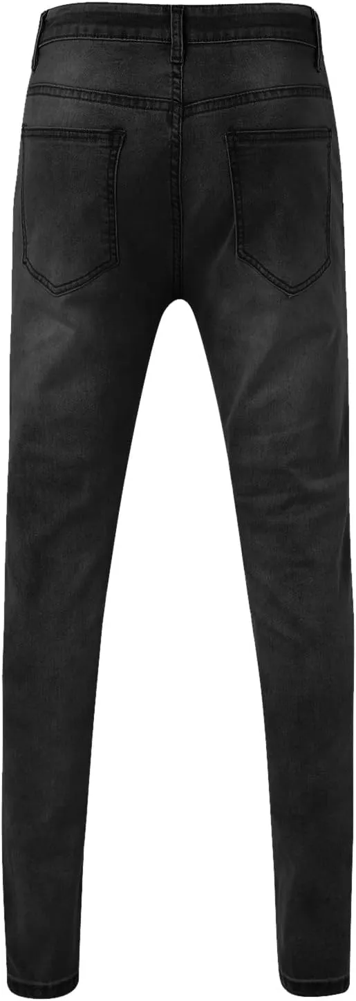 Jeans for Men Plus Size Loose Elastic Waist Jeans Street Wide Leg Trousers Pants Skinny Slim Fit Dark Jeans Men Men