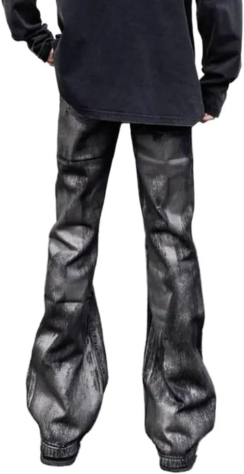 Jeans for Men Relaxed Fit High Rise Designer Straight Leg Skinny Denim Pants