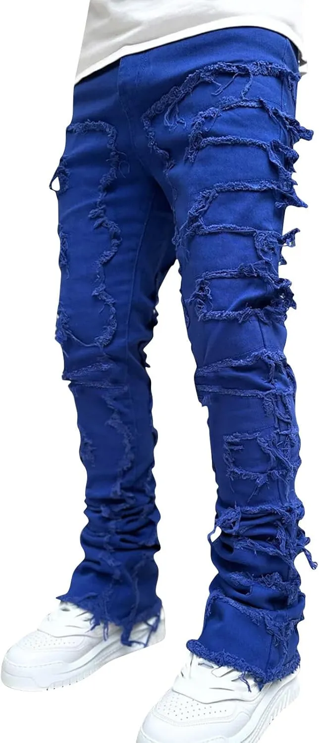 Jeans for Men Relaxed Fit Street Sharpened Jeans Jean Men Relax Fit Jeans for Men Big and Tall Relax Fit Jeans for