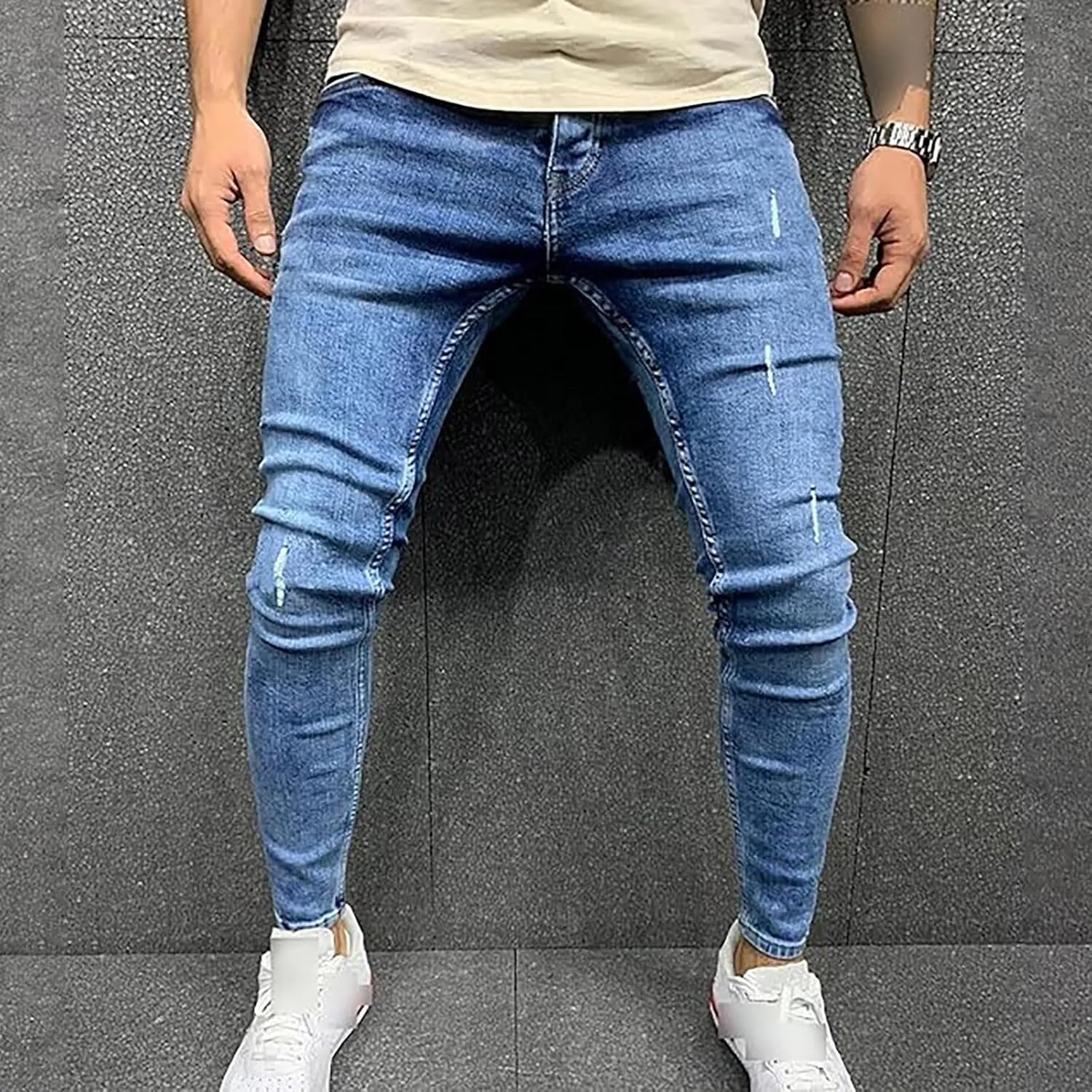Jeans Men Relaxed Fit Flex Men's Jeans Men's Mid-Waist Zip Men's Pants Mens Jean Men Jeans Relaxed Fit Relaxed Fit