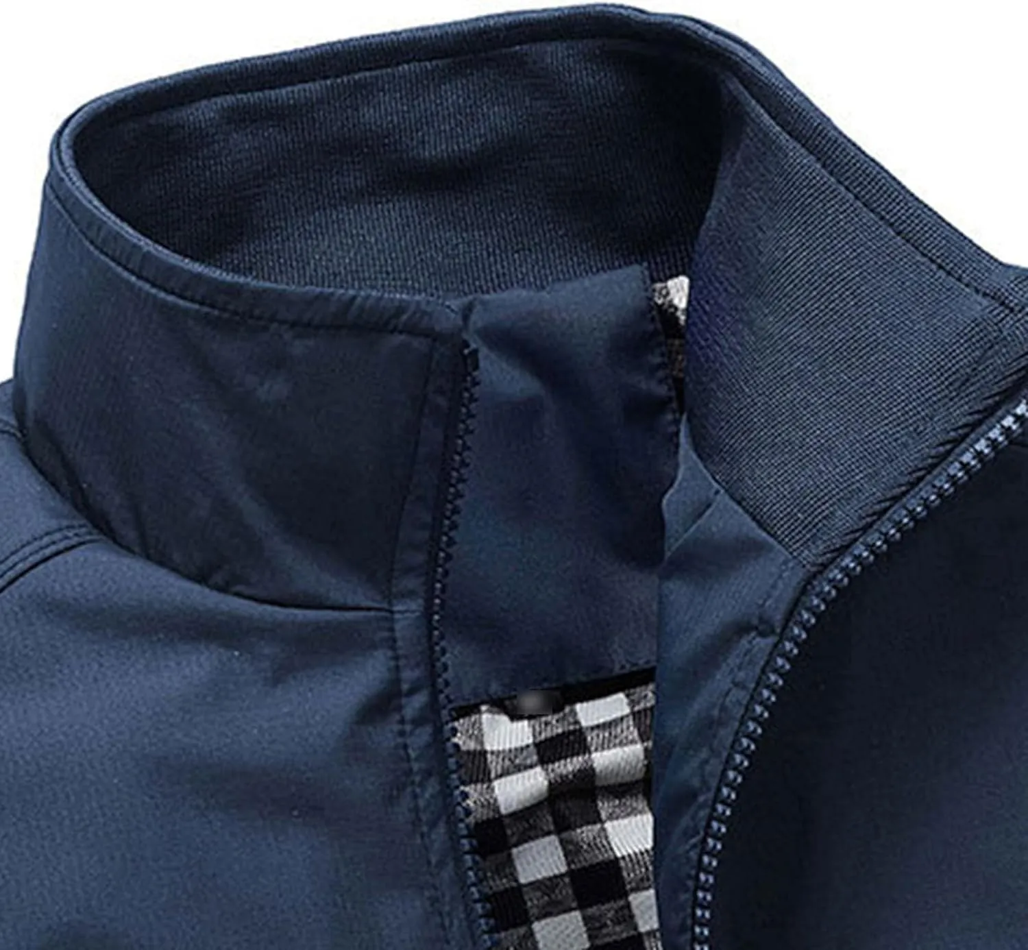 JEsilunmaMY Men's Business Casual Bomber Jackets Stand Collar Cotton Lightweight Jackets Windproof Sportswear Windbreaker