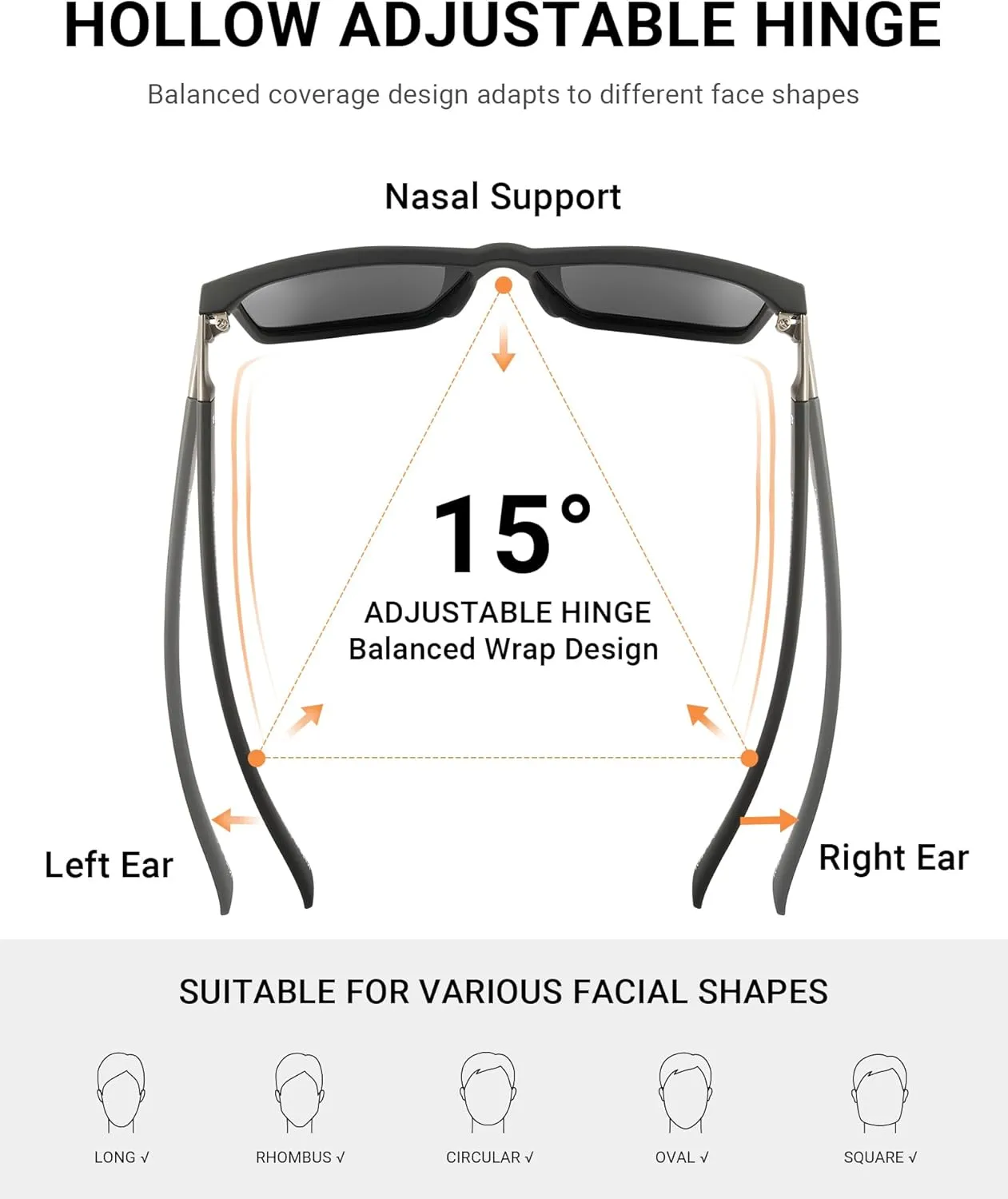 JIM HALO Retro Polarized Sunglasses for Men Women Square Lightweight Sun Glasses for Driving Fishing UV400 Protection