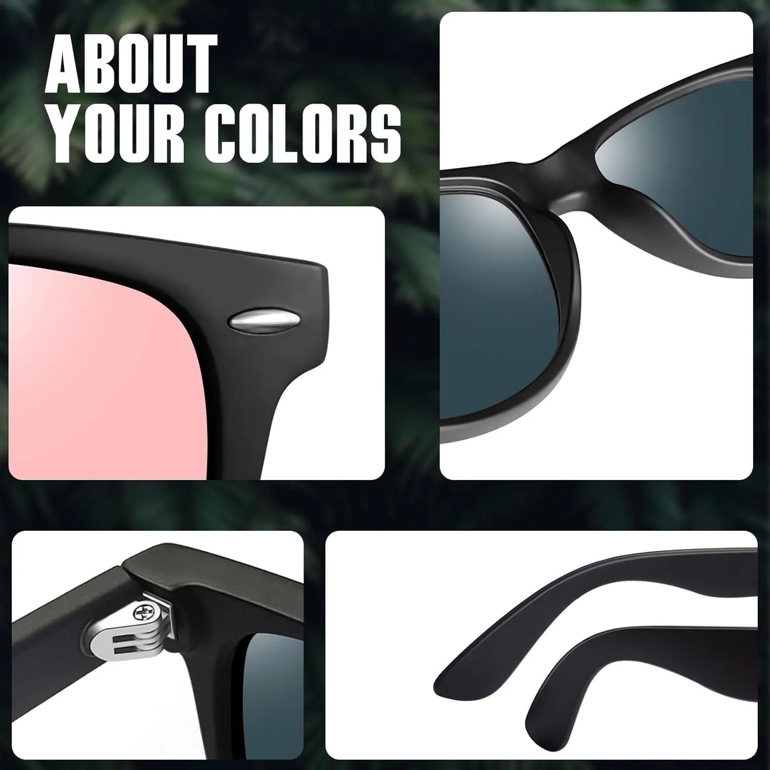 Joopin 3 Pack Square Sunglasses Polarized UV Protection Trendy Sun Glassses Fashion Shades for Women Men