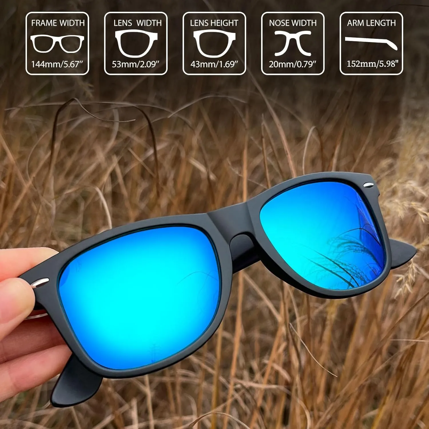 Joopin 3 Pack Square Sunglasses Polarized UV Protection Trendy Sun Glassses Fashion Shades for Women Men