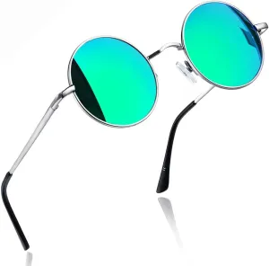Joopin Hippie Round Sunglasses for Women Men Small Circle Sun Glasses Polarized UV400 Protection