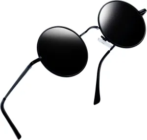 Joopin Retro Small Round Sunglasses Hippie Circle Sun Glasses Polarized UV400 Protection Metal Shades for Men Women