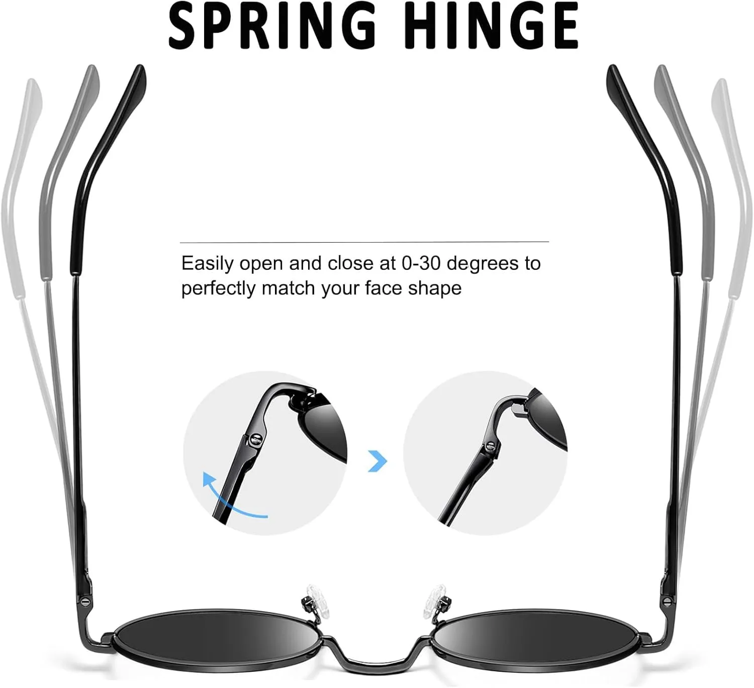 Joopin Retro Small Round Sunglasses Hippie Circle Sun Glasses Polarized UV400 Protection Metal Shades for Men Women