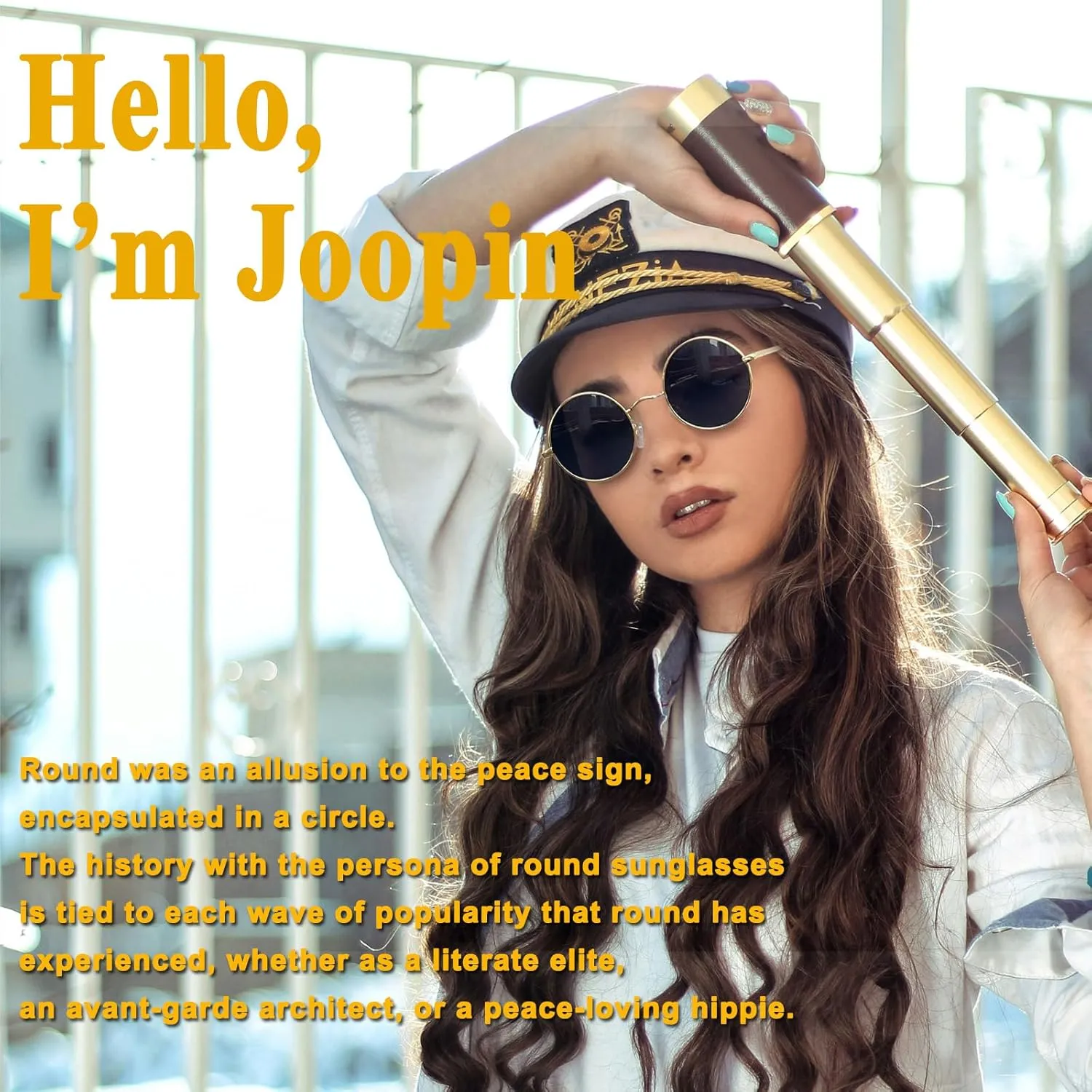 Joopin Retro Small Round Sunglasses Hippie Circle Sun Glasses Polarized UV400 Protection Metal Shades for Men Women