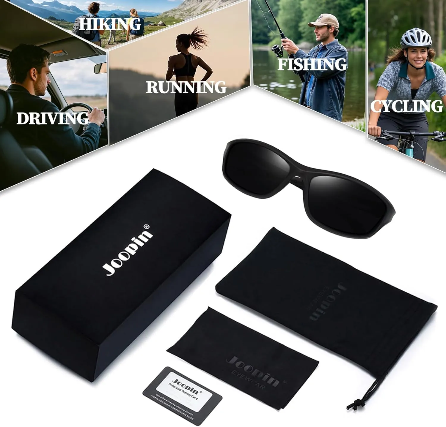 Joopin Sports Sunglasses Polarized UV400 Protection Wrap Around Sun Glasses Shades for Men Women