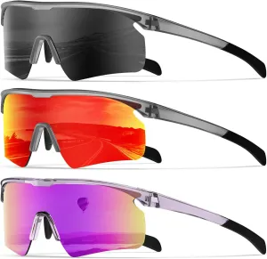 KALIYADI Polarized-Sunglasses-Men Mens-Sunglasses Sports Sun-Glasses: UV400 Protection for Fishing Golf Running