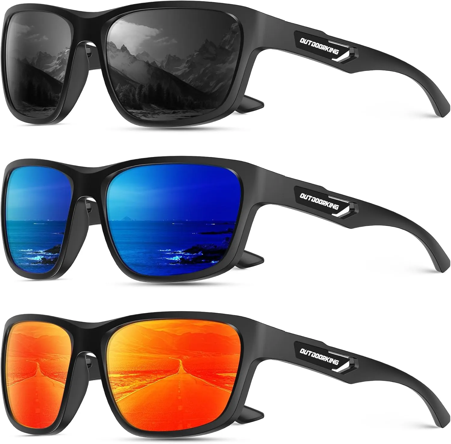 KALIYADI Polarized Sunglasses Men Sports-Sunglasses: Classic Sun Glasses for Driving, Fishing for Women with UV400 Protection