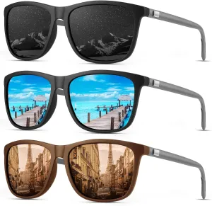 KALIYADI Sunglasses-Men Mens-Sunglasses Polarized Sunglasses: UV Protection Unisex Driving Fishing Lightweight Classic